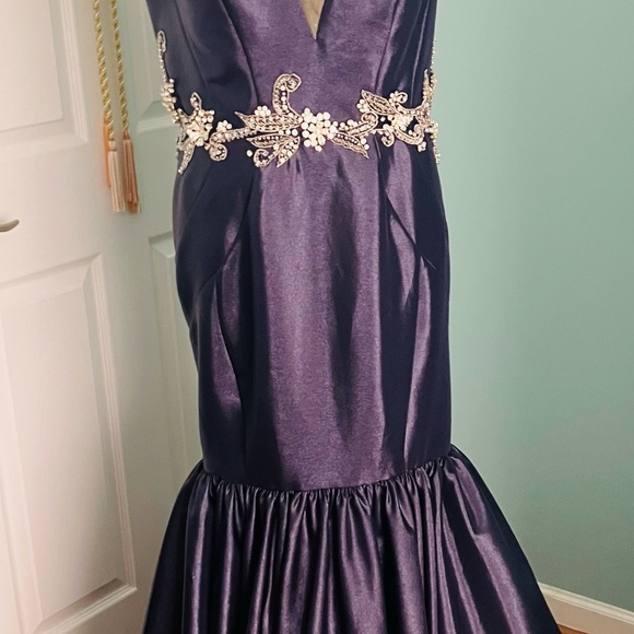 Elegant Loré 61155 Mermaid Gown with Embellishments - Picture 1 of 7